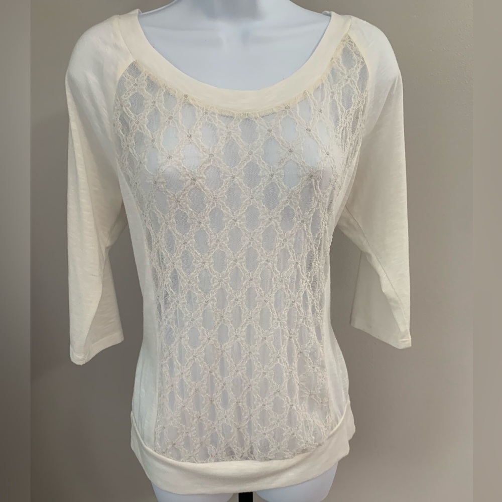 Studio Y Lace White Top